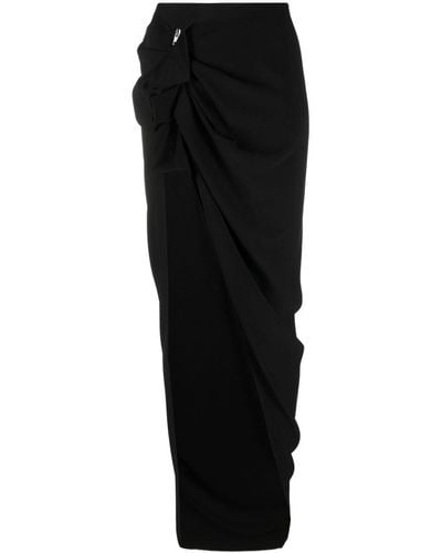 Rick Owens Asymmetric High-Waist Skirt - Black