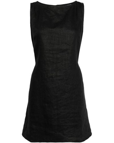 Faithfull The Brand Lui Linen Minidress - Black