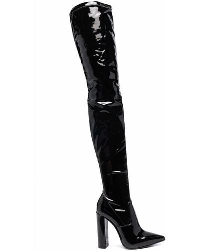 Le Silla Megan Thigh-high Leather Boots - Black