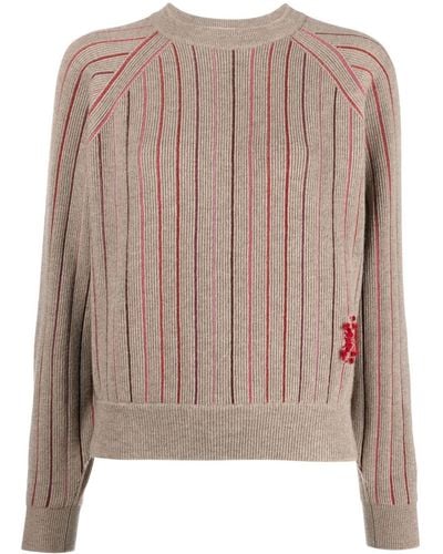 Barrie Round Neck Cashmere Sweater - Brown