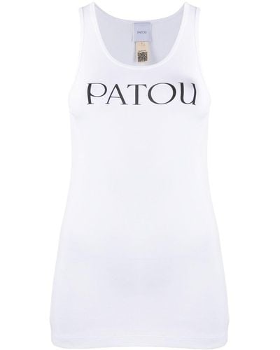 Patou Tanktop mit Logo-Print - Weiß
