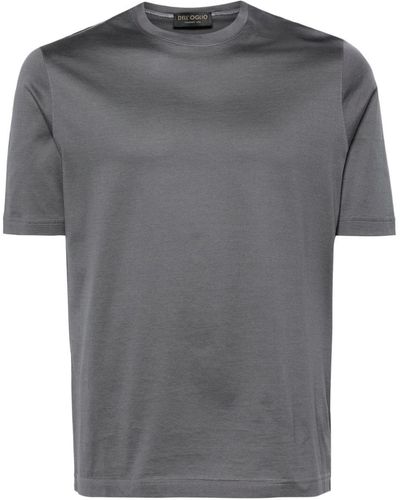 Dell'Oglio Crew-neck cotton T-shirt - Grigio