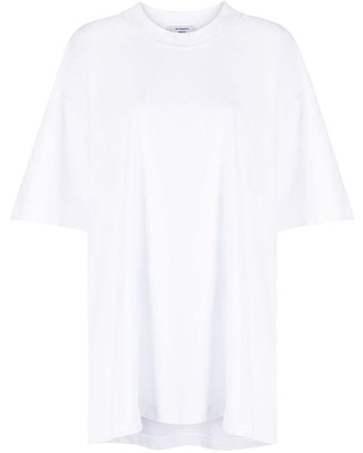 Vetements T-shirt en coton à col rond - Blanc