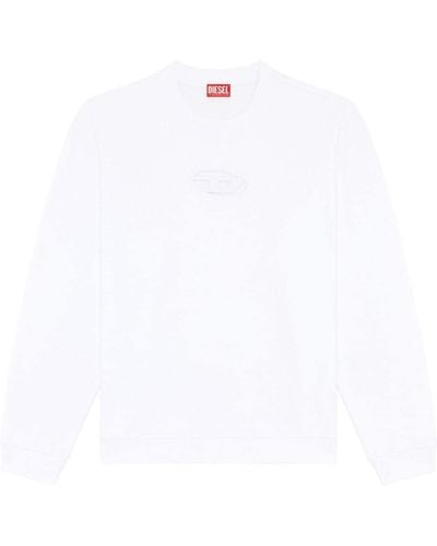 DIESEL Sweatshirt mit Cut-Out - Weiß