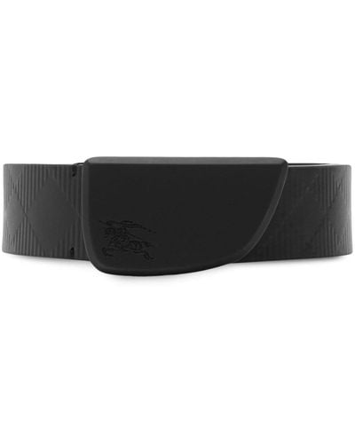 Burberry Ekd-debossed Leather Belt - Black