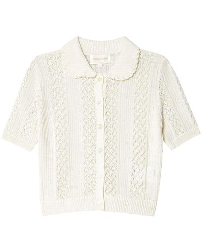 ShuShu/Tong Short-sleeve Cotton Cardigan - White