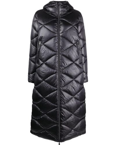 Save The Duck Quilted Hooded Coat - Black
