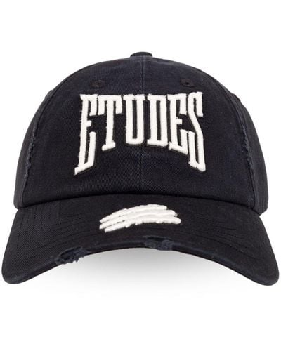 Etudes Studio Cappello da baseball denim con ricamo - Blu