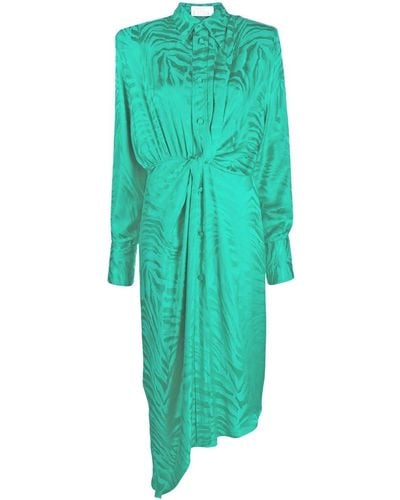 GIUSEPPE DI MORABITO Zebra-print Asymmetric Dress - Green