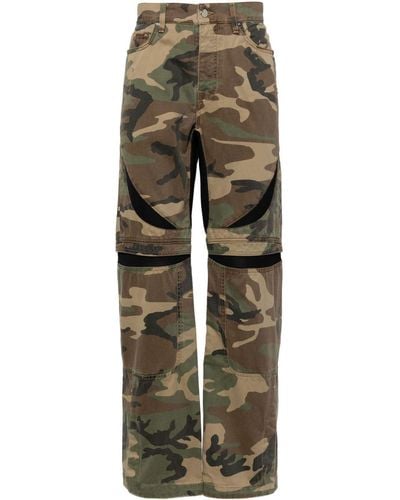 Amiri Jeans mit Camouflage-Print - Grün