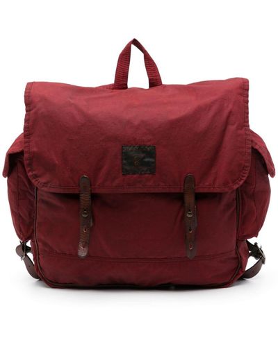 RRL Falcon Logo-patch Backpack - Red
