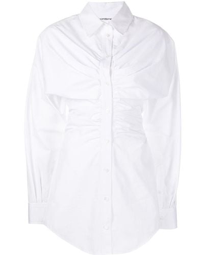 Alexander Wang Gerafftes Hemdkleid - Weiß