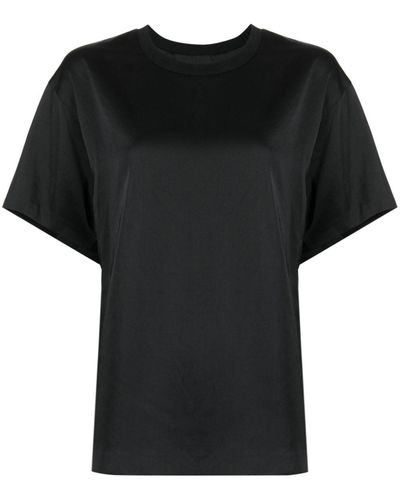 Juun.J Round-neck Short-sleeve T-shirt - Black