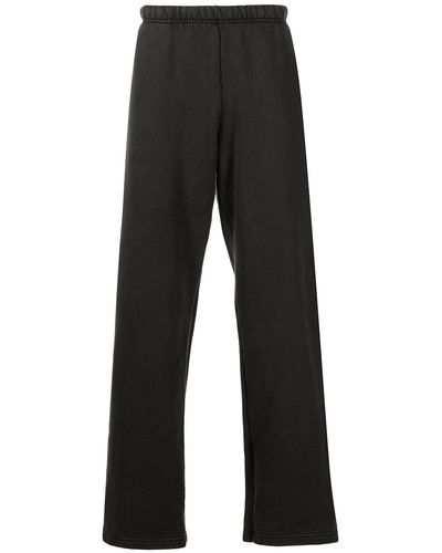 Les Tien Puddle Wide-leg Cotton Track Pants - Black