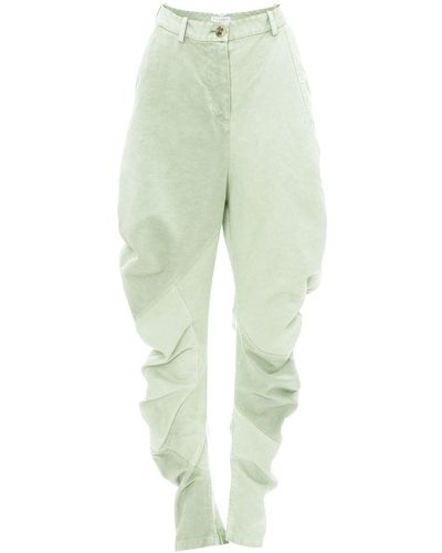 JW Anderson Twisted Cotton Trousers - Green
