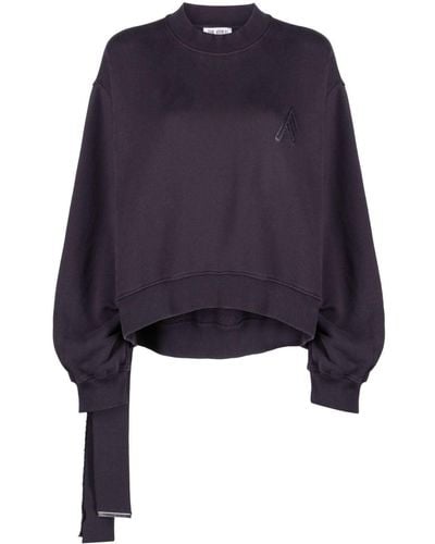 The Attico Sweatshirt mit Logo-Applikation - Blau