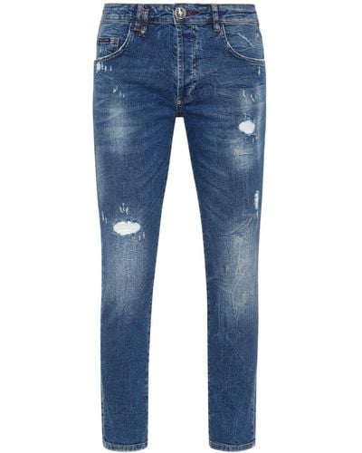 Philipp Plein Lion Circus Skinny-cut Jeans - Blue