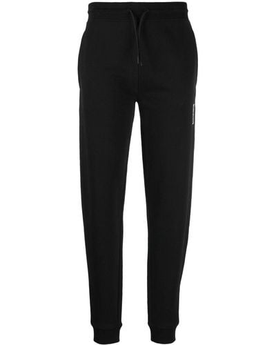 HUGO Pantalon de jogging en coton à logo imprimé - Noir