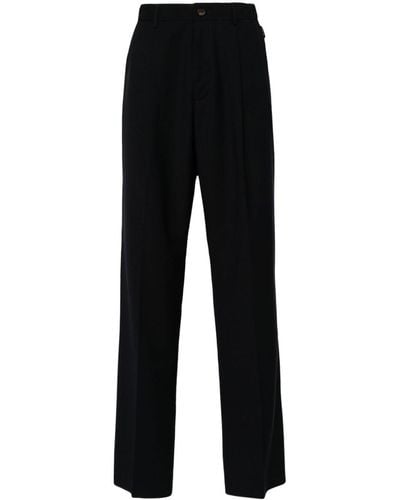 Hevò Elasticated-waist Tailored Trousers - Black