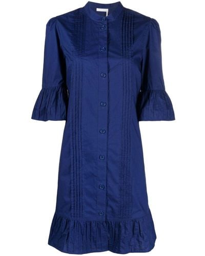 See By Chloé City Cotton Shirt Dress - Blue