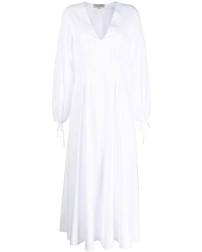 Lee Mathews Soho V-neck Maxi Dress - White