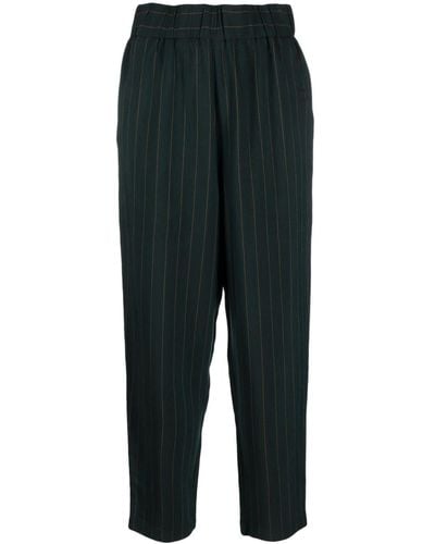 Barena Joie Pinstripe Tapered Trousers - Green