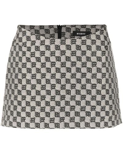 MISBHV Monogram-pattern Mini Skirt - Black