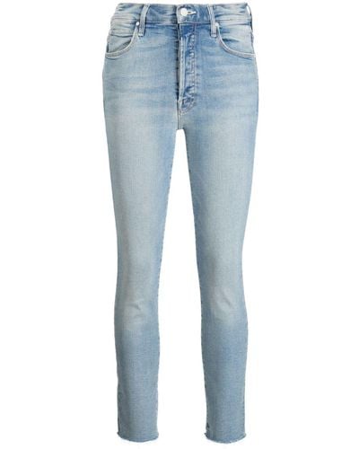 Mother Mid-rise Skinny Jeans - Blue