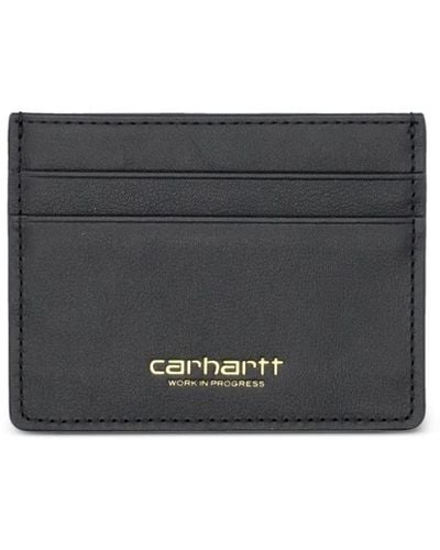 Carhartt Porte-cartes en cuir - Gris
