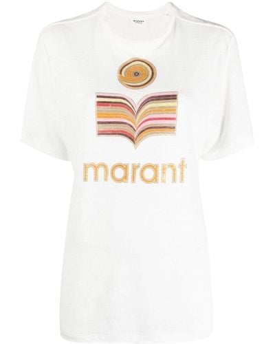 Isabel Marant Camiseta con logo estampado - Blanco