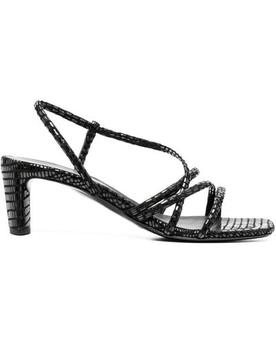 Roberto Del Carlo Strappy 60mm Heel Sandals - Black