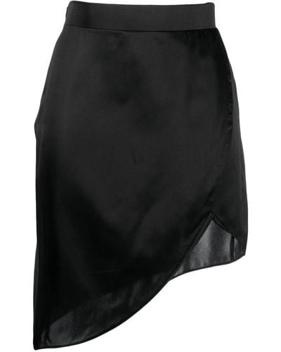 Maison Close Rendez-vous Asymmetric Silk Skirt - Black