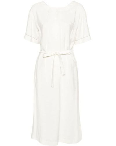 Peserico Bead-detail Midi Dress - White