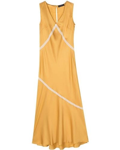 Lorena Antoniazzi Sleeveless Crepe Midi Dress - Yellow