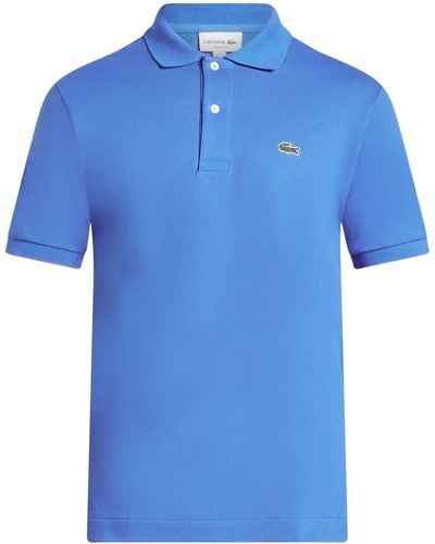 Lacoste Katoenen Poloshirt Met Logo-applicatie - Blauw