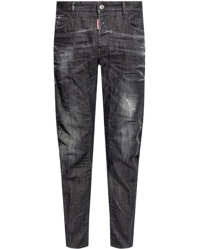 DSquared² Distressed Slim-cut Jeans - Grey