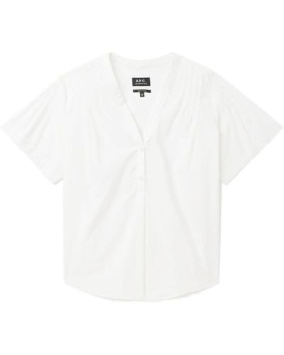 A.P.C. Amber Hemd aus Bio-Baumwolle - Weiß