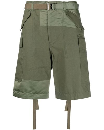 Sacai Knee-length Utility Shorts - Green