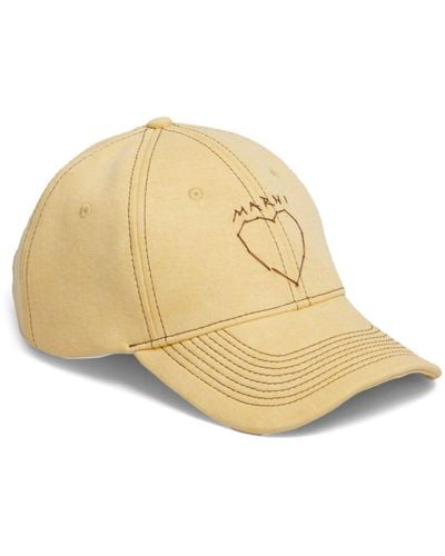 Marni Logo-embroidered Baseball Cap - Natural