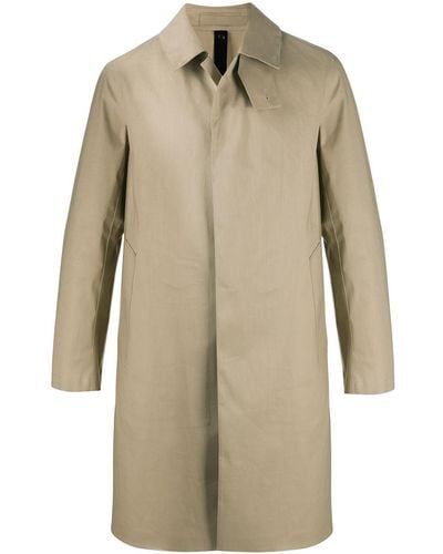 Mackintosh Oxford Bonded Cotton Coat - Natural