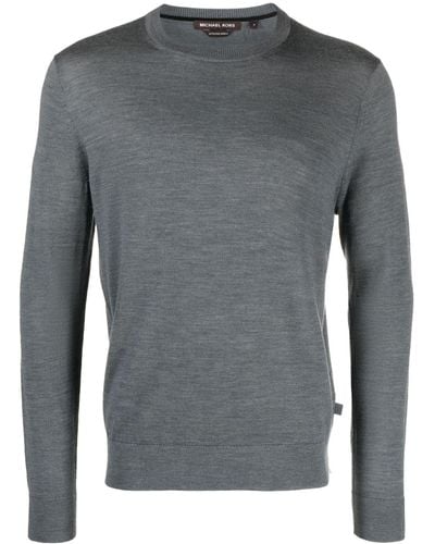 Michael Kors Crew-neck Merino Wool Sweater - Grey