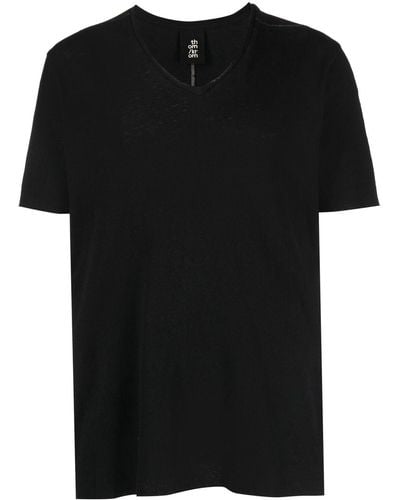 Thom Krom Camiseta slim con cuello en V - Negro