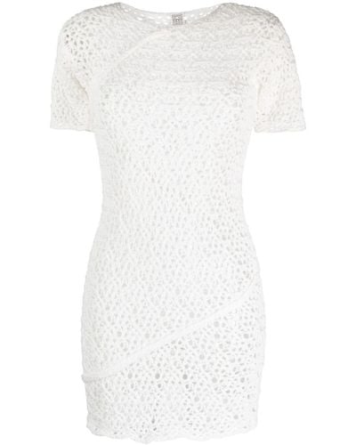 Totême Open-knit Minidress - White