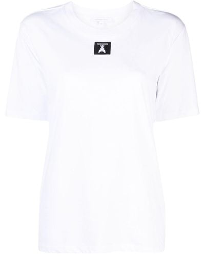 Patrizia Pepe T-shirt en coton à patch logo - Blanc