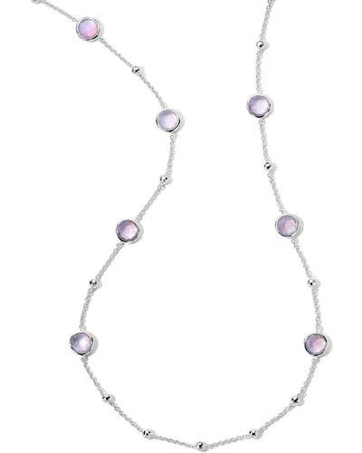 Ippolita Sterling Silver Ball And Stone Amethyst Necklace - White