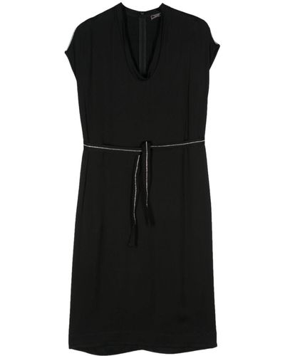 Peserico Bead-chain Midi Dress - Black