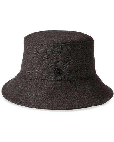 Maison Michel Angele Appliqué-logo Bucket Hat - Black