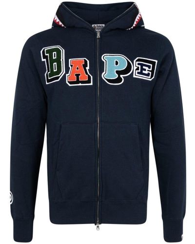 BAPE Monogram Full Zip Hoodie White Men's - FW18 - US