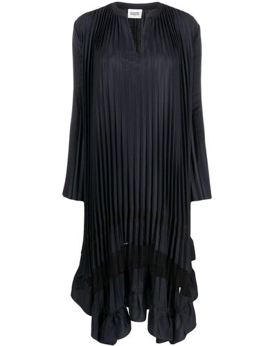 Claudie Pierlot Pleated Long Sleeved Dress - Black