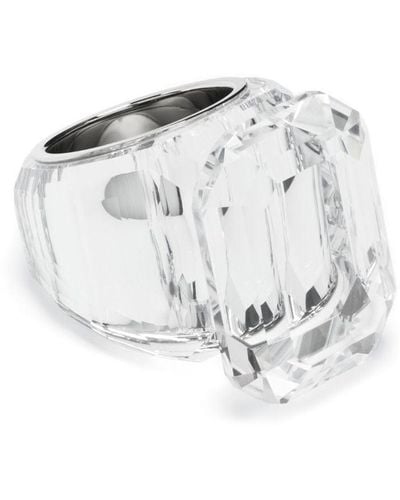 Swarovski Lucent Crystal-embellished Sterling Silver Ring - White